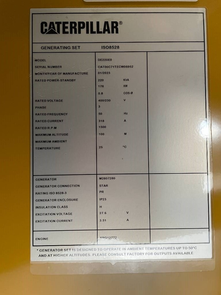 Nieuw Industrie generator CAT DE220E0 - 220 kVA Generator - DPX-18018: afbeelding 11 Nieuw Industrie generator CAT DE220E0 - 220 kVA Generator - DPX-18018: afbeelding 11
