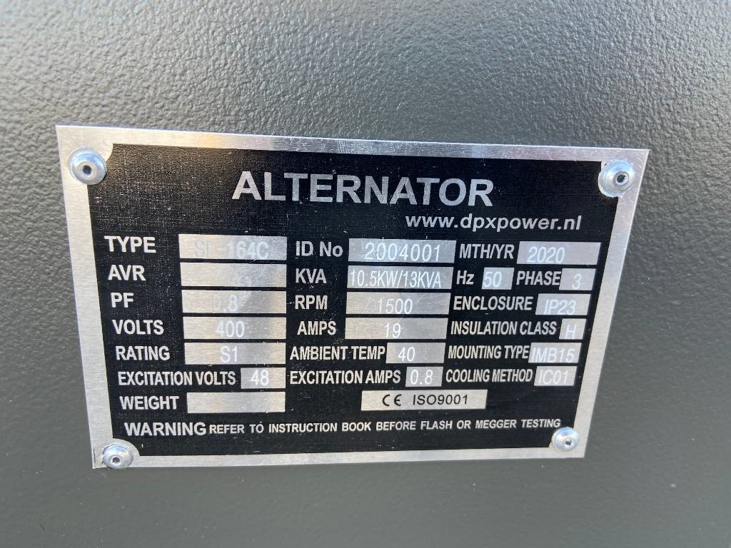 DPX SF-164C - 13 kVA Alternator - DPX-33801 - Industrie generator: afbeelding 4 DPX SF-164C - 13 kVA Alternator - DPX-33801 - Industrie generator: afbeelding 4
