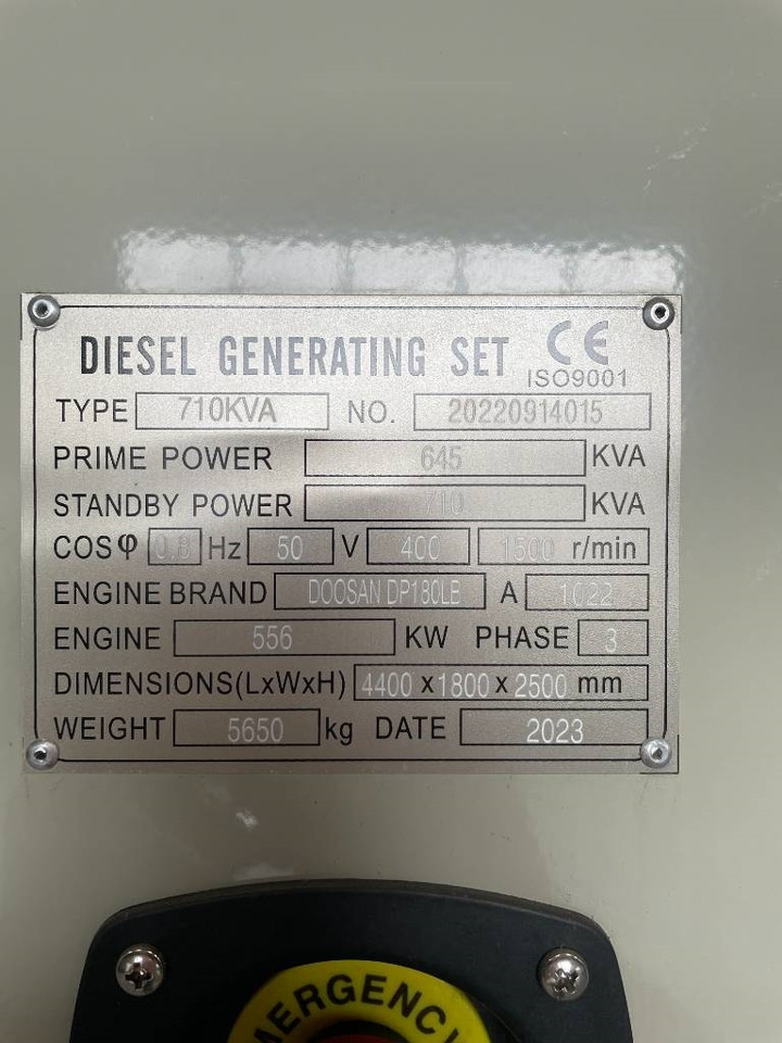 Leasing Doosan DP180LB - 710 kVA Surplus genset - DPX 19857-3  Doosan DP180LB - 710 kVA Surplus genset - DPX 19857-3: afbeelding 6