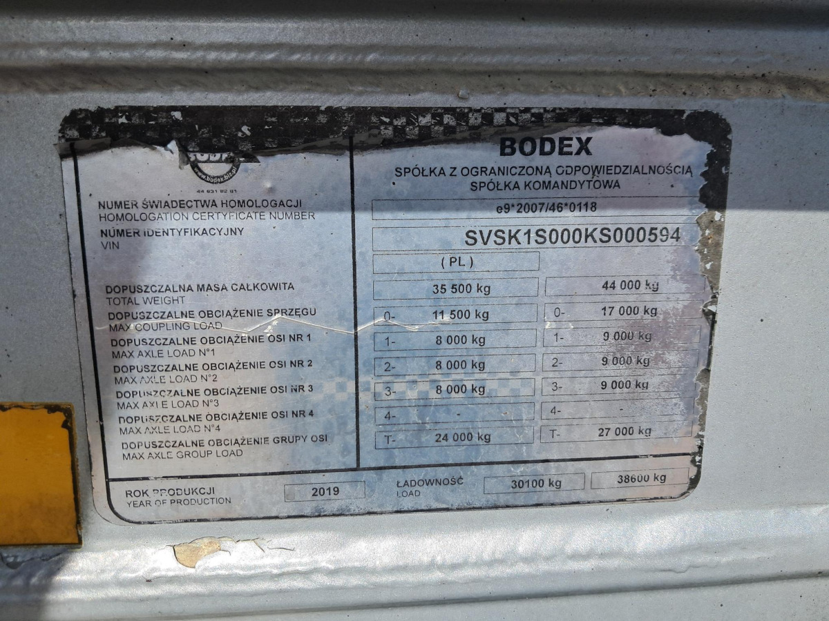 Andere machine BODEX KIS3WA PRZEWÓZ TOWARÓW SYPKICH: afbeelding 8