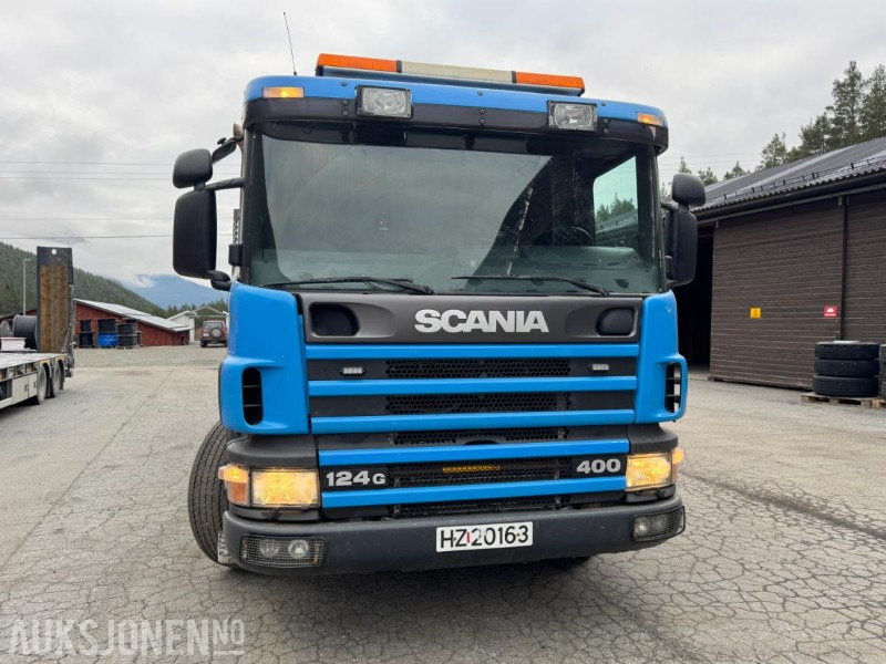 1997 Scania P124 400 kranbil med 3-veis tipp og klype - Kraanwagen: afbeelding 3 1997 Scania P124 400 kranbil med 3-veis tipp og klype - Kraanwagen: afbeelding 3