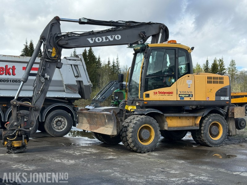 2008 Volvo EW160C hjulgraver - jernbanerigget - tiltrotator - Graafmachine: afbeelding 1 2008 Volvo EW160C hjulgraver - jernbanerigget - tiltrotator - Graafmachine: afbeelding 1
