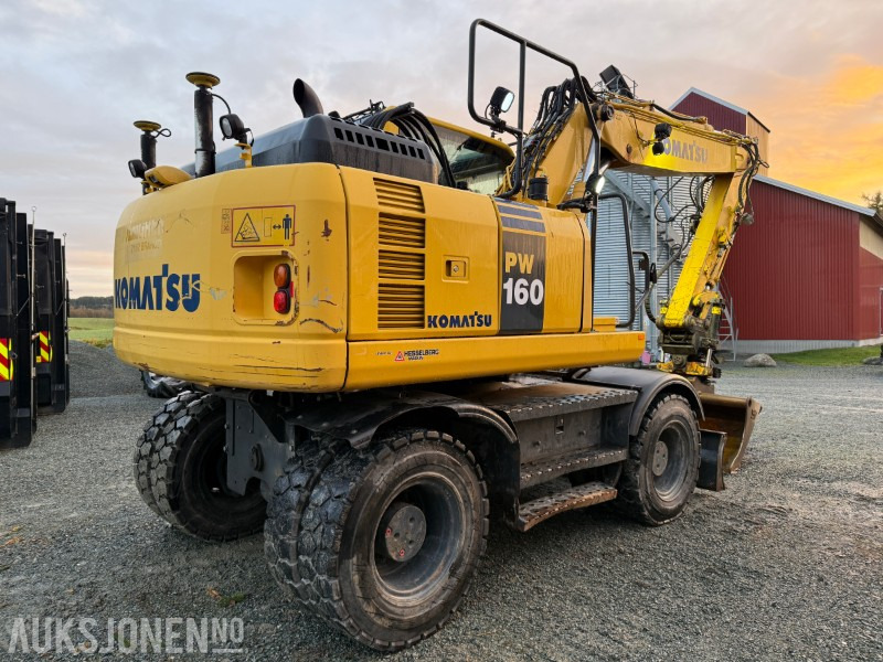 2015 Komatsu PW 160-8 Velutstyrt hjulgraver med Engcon rototilt, Leica GPS og sentralsmøring - Graafmachine: afbeelding 3 2015 Komatsu PW 160-8 Velutstyrt hjulgraver med Engcon rototilt, Leica GPS og sentralsmøring - Graafmachine: afbeelding 3