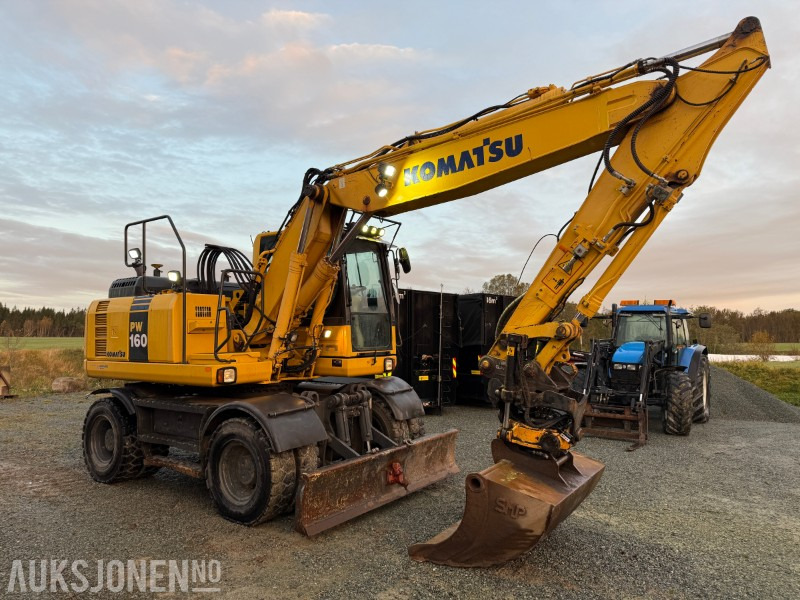 2015 Komatsu PW 160-8 Velutstyrt hjulgraver med Engcon rototilt, Leica GPS og sentralsmøring - Graafmachine: afbeelding 2 2015 Komatsu PW 160-8 Velutstyrt hjulgraver med Engcon rototilt, Leica GPS og sentralsmøring - Graafmachine: afbeelding 2