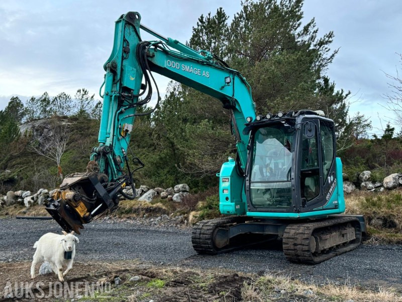 2016 Kobelco SK75SR-3E - 8,5 tonns gravemaskin med gummibelter - Tiltrotator - Pusskuffe - Bunkringspumpe - Sentralsmøring - Sertifisert - Graafmachine: afbeelding 1 2016 Kobelco SK75SR-3E - 8,5 tonns gravemaskin med gummibelter - Tiltrotator - Pusskuffe - Bunkringspumpe - Sentralsmøring - Sertifisert - Graafmachine: afbeelding 1