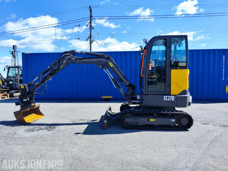 2022 Volvo EC27D – Meget godt utstyrt minigraver med lavt timeantall - Minigraafmachine: afbeelding 1 2022 Volvo EC27D – Meget godt utstyrt minigraver med lavt timeantall - Minigraafmachine: afbeelding 1