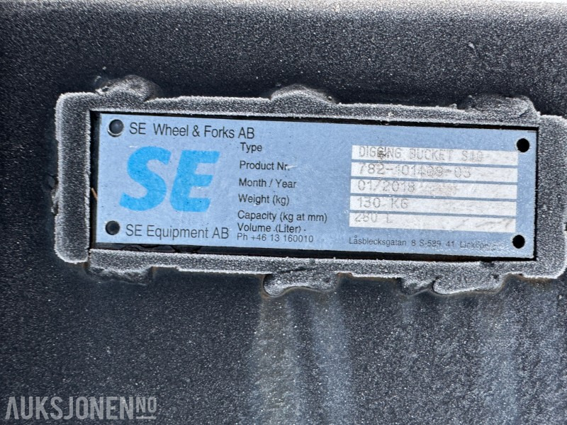 2018 SE graveskuffe med tenner S40 280 liter - Aanbouwdeel voor Bouwmachine: afbeelding 2 2018 SE graveskuffe med tenner S40 280 liter - Aanbouwdeel voor Bouwmachine: afbeelding 2