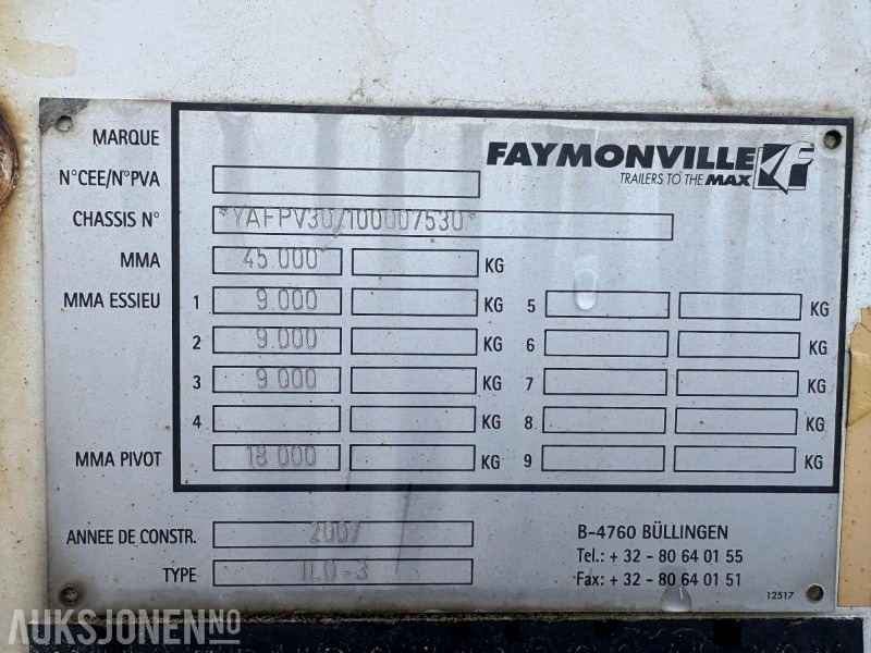2007 Faymonville element tralle - Aanhanger: afbeelding 3 2007 Faymonville element tralle - Aanhanger: afbeelding 3
