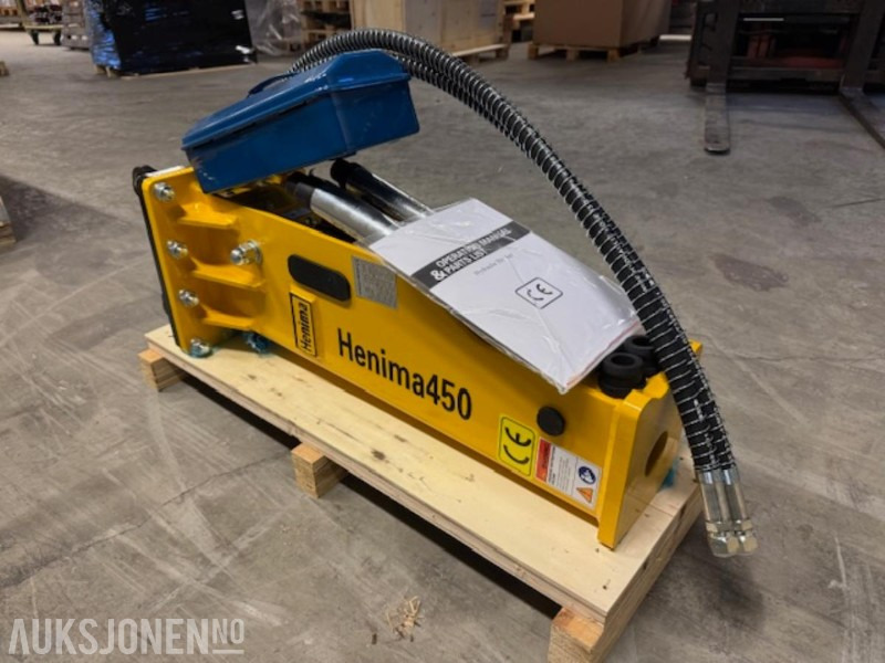 NY HENIMA 450 PIGGHAMMER TIL 1,2-3 TONNS GRAVEMASKIN S30 M/GARANTI - Hydraulische hamer: afbeelding 4 NY HENIMA 450 PIGGHAMMER TIL 1,2-3 TONNS GRAVEMASKIN S30 M/GARANTI - Hydraulische hamer: afbeelding 4