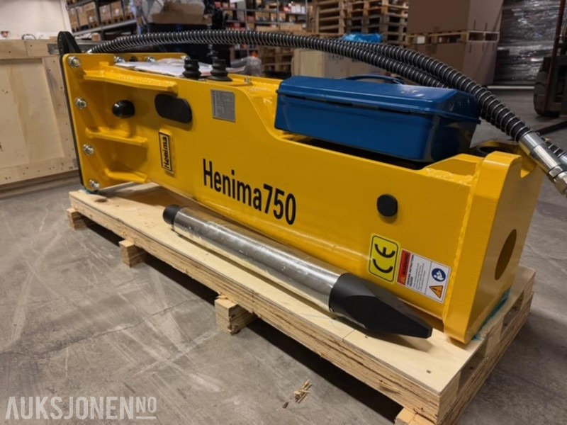 NY HENIMA PIGGHAMMER TIL 6-9 TONNS GRAVEMASKIN S50 M/GARANTI - Hydraulische hamer: afbeelding 5 NY HENIMA PIGGHAMMER TIL 6-9 TONNS GRAVEMASKIN S50 M/GARANTI - Hydraulische hamer: afbeelding 5