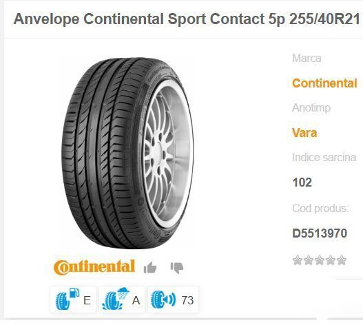 Continental NOI NOU ContisportContact 255 / 40 ZR 21 - Complete wiel: afbeelding 1 Continental NOI NOU ContisportContact 255 / 40 ZR 21 - Complete wiel: afbeelding 1