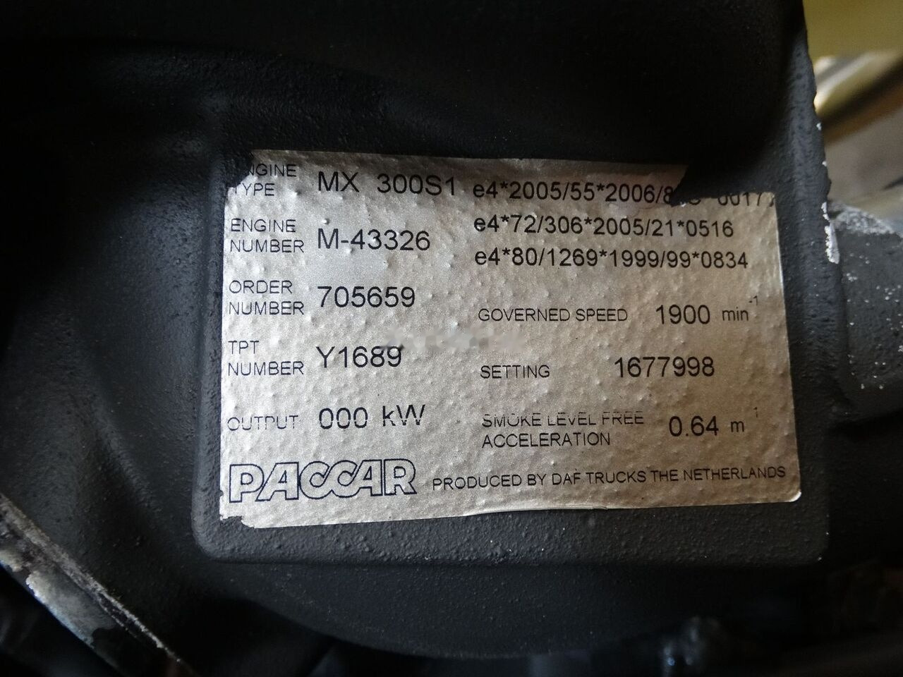 DAF MX300S1 410   DAF XF 105 - Motor voor Vrachtwagen: afbeelding 5 DAF MX300S1 410   DAF XF 105 - Motor voor Vrachtwagen: afbeelding 5
