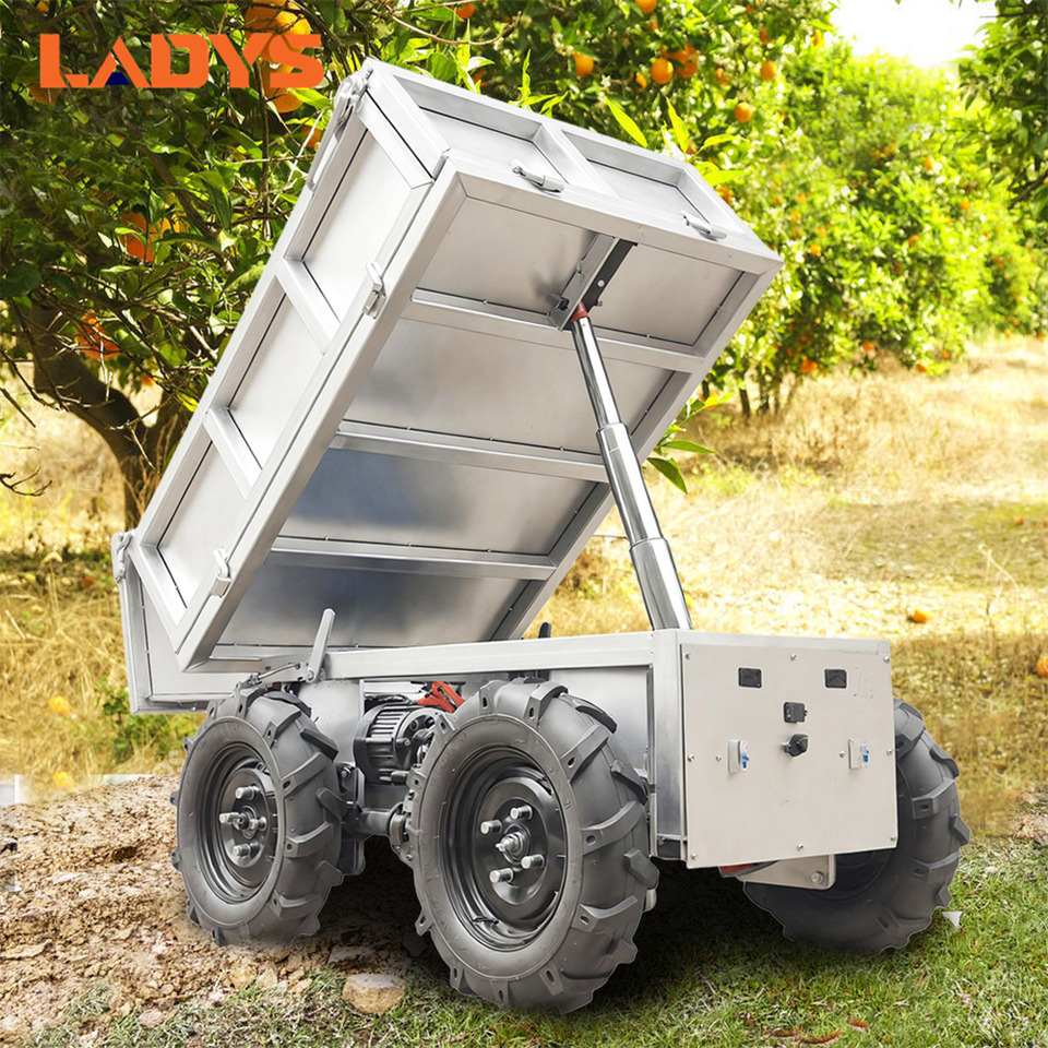 LADYS D-600 All-Terrain Four-Wheel Drive And Eight-Wheel Drive Transport Truck, Mountain Area Farm Orchard Greenhouse Construction Site Creeper Remote Control Electric Agricultural Transport Vehicle - Quad: afbeelding 4 LADYS D-600 All-Terrain Four-Wheel Drive And Eight-Wheel Drive Transport Truck, Mountain Area Farm Orchard Greenhouse Construction Site Creeper Remote Control Electric Agricultural Transport Vehicle - Quad: afbeelding 4