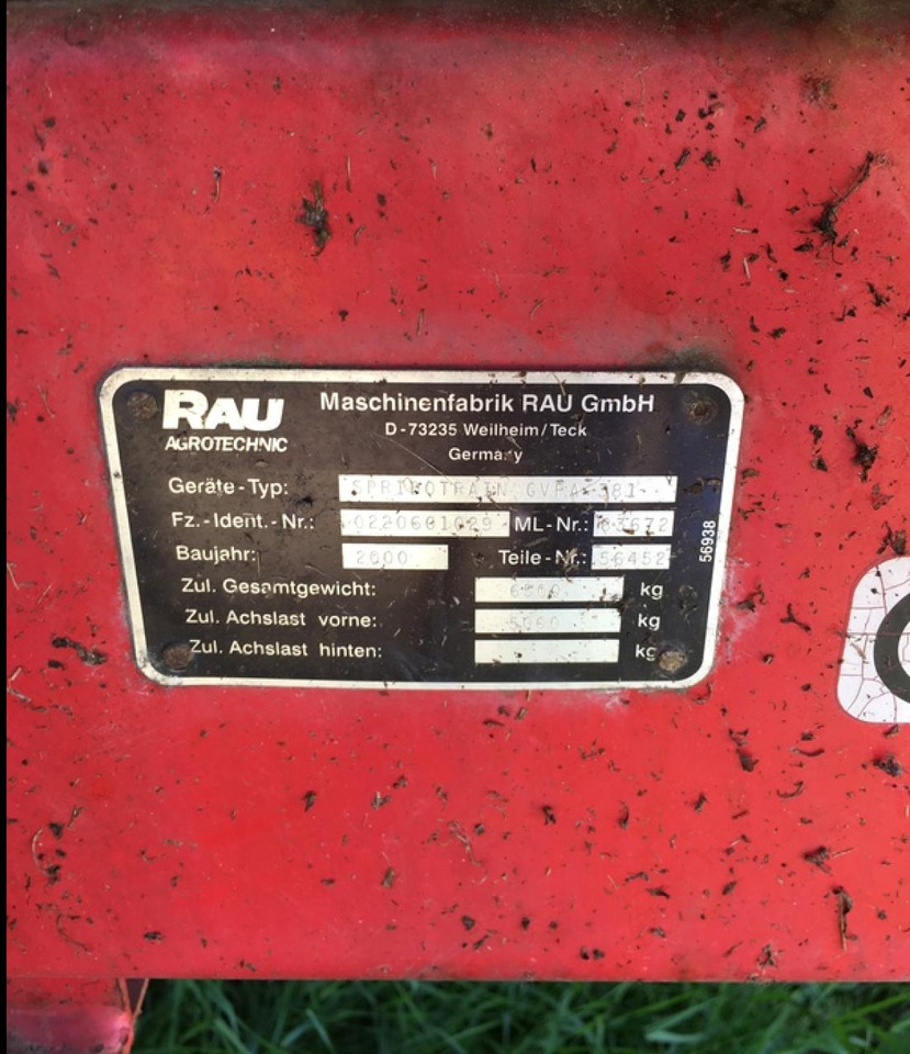 Rau GVPA381 3800L FASS 27M ABVERKAUF - Getrokken veldspuit: afbeelding 2 Rau GVPA381 3800L FASS 27M ABVERKAUF - Getrokken veldspuit: afbeelding 2