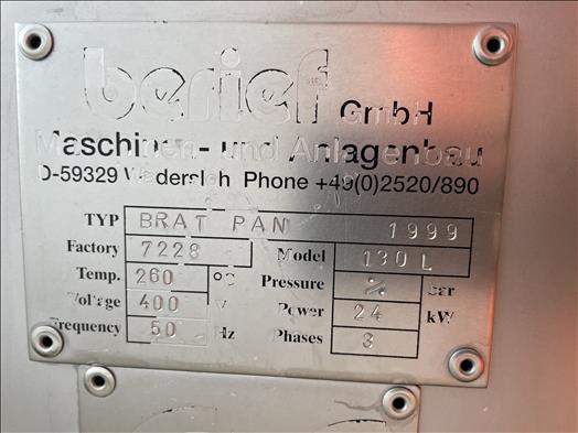 Berief Bratt pan Bratt pan - Voedselverwerkende machine: afbeelding 5 Berief Bratt pan Bratt pan - Voedselverwerkende machine: afbeelding 5