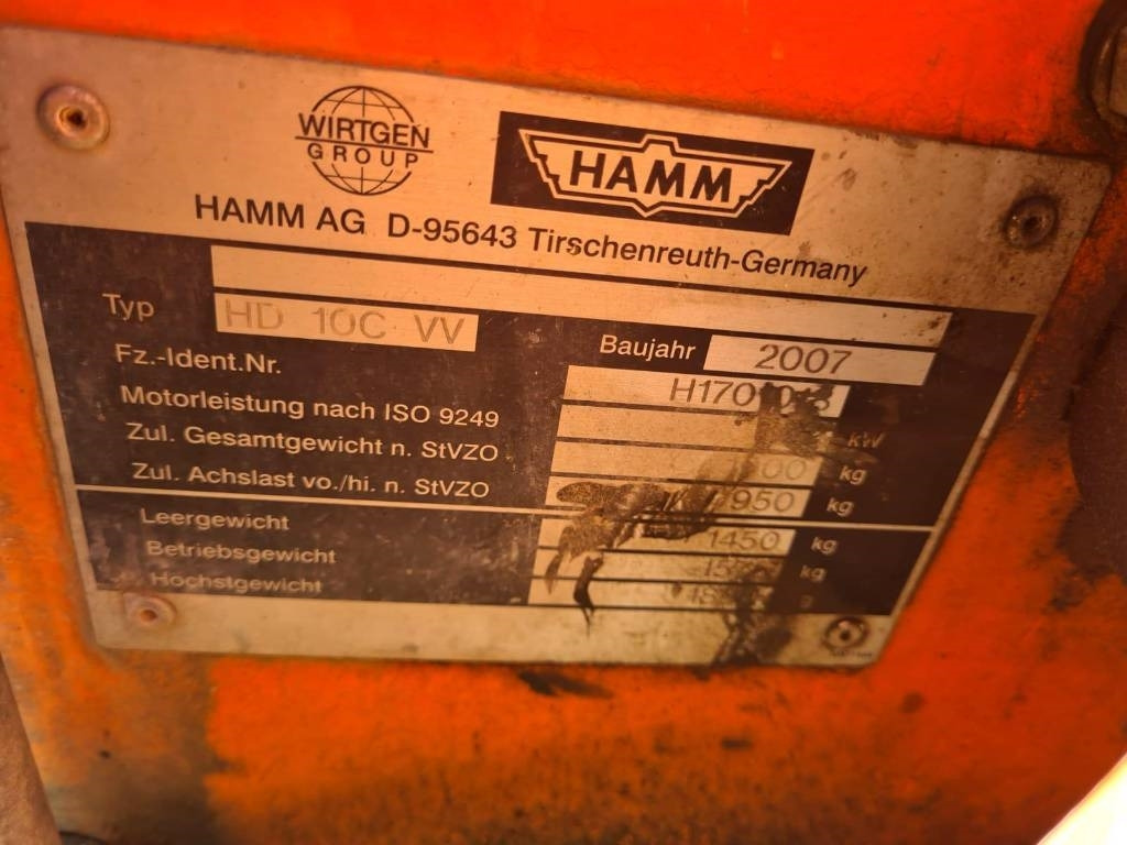 Hamm HD 10 C FOR PARTS - Asfaltwals: afbeelding 4 Hamm HD 10 C FOR PARTS - Asfaltwals: afbeelding 4