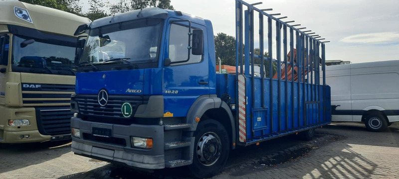Mercedes-Benz 1828 Pritsche+Glastransport - Vrachtwagen met open laadbak, Kraanwagen: afbeelding 2 Mercedes-Benz 1828 Pritsche+Glastransport - Vrachtwagen met open laadbak, Kraanwagen: afbeelding 2