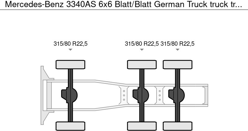 Mercedes-Benz 3340AS 6x6 Blatt/Blatt German Truck - Trekker: afbeelding 4 Mercedes-Benz 3340AS 6x6 Blatt/Blatt German Truck - Trekker: afbeelding 4