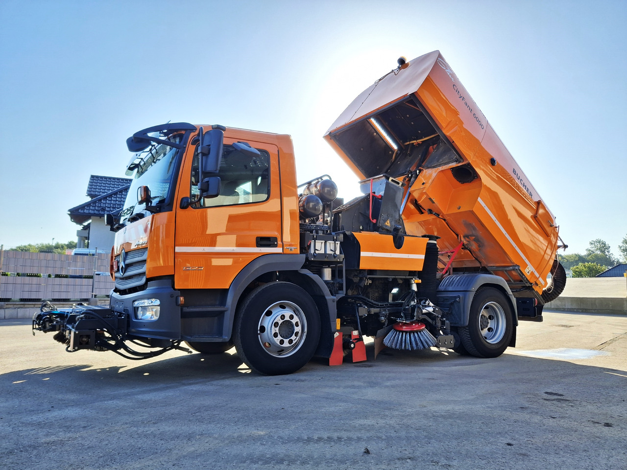 Veegwagen MERCEDES-BENZ Atego 1523 Zamiatarka Kehrmaschine BUCHER CityFant 6000 Euro 6 PM10 L/R Rura Do Liści: afbeelding 19