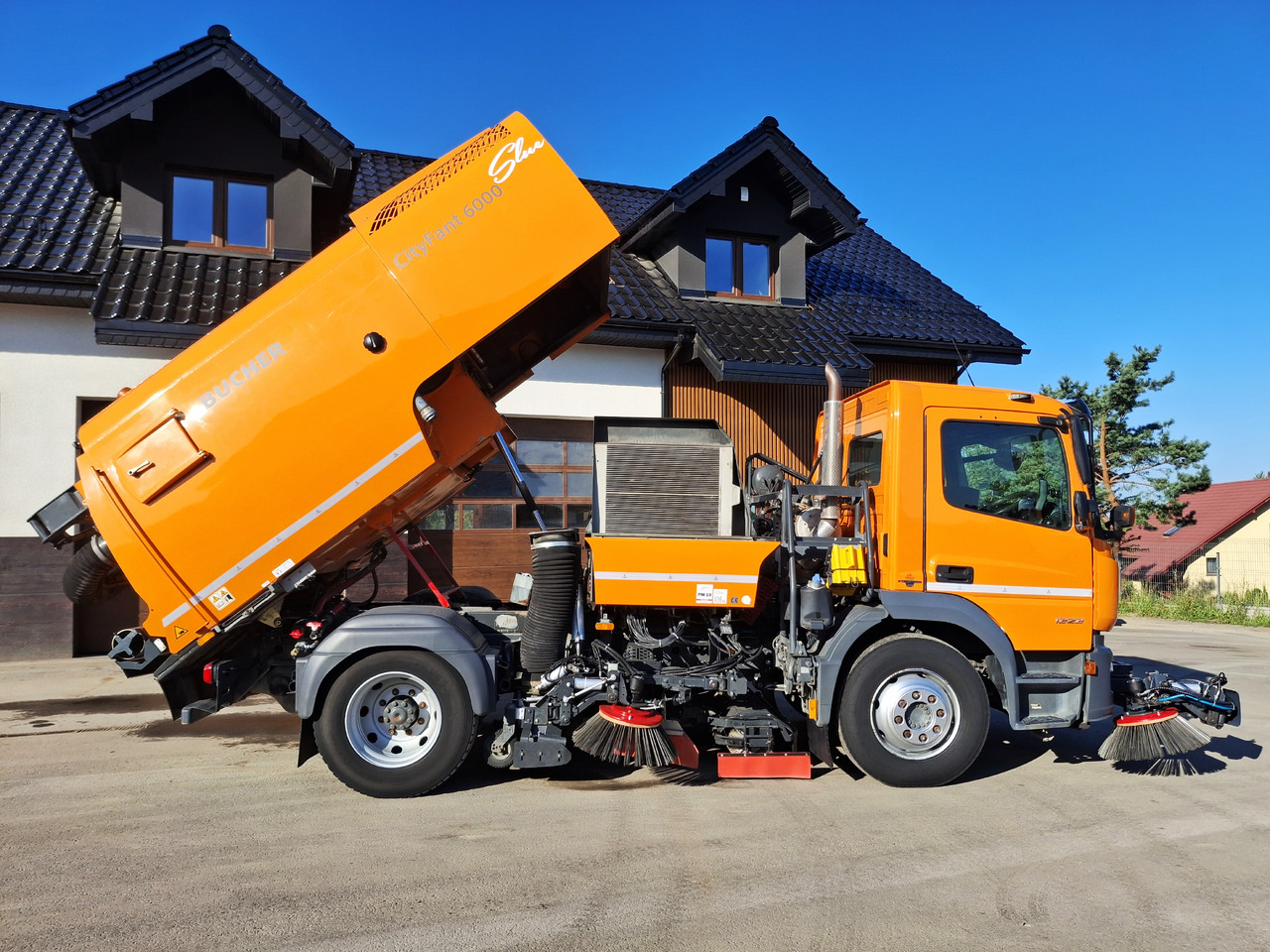 Veegwagen MERCEDES-BENZ Atego 1523 Zamiatarka Kehrmaschine BUCHER CityFant 6000 Euro 6 PM10 L/R Rura Do Liści: afbeelding 26