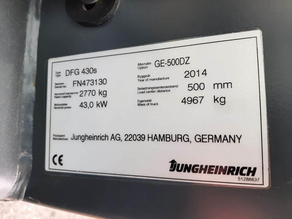 Jungheinrich DFG 430s 43kW - Diesel heftruck: afbeelding 5 Jungheinrich DFG 430s 43kW - Diesel heftruck: afbeelding 5