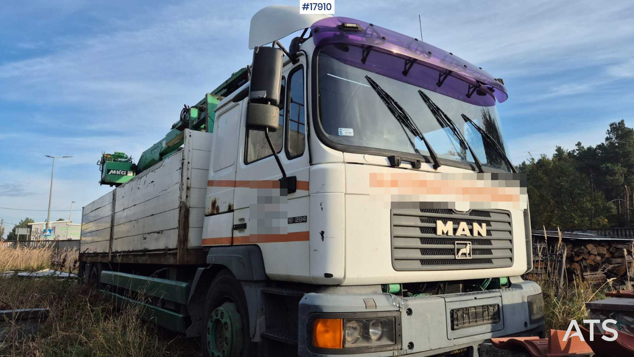 2000 MAN 18.284 - Vrachtwagen met open laadbak, Kraanwagen: afbeelding 3 2000 MAN 18.284 - Vrachtwagen met open laadbak, Kraanwagen: afbeelding 3