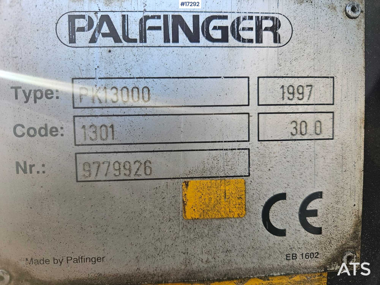 PALFINGER PK 13000 hydraulic crane (1997) - Autolaadkraan: afbeelding 4 PALFINGER PK 13000 hydraulic crane (1997) - Autolaadkraan: afbeelding 4