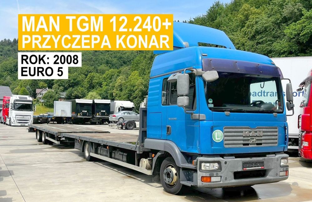 MAN TGM 12.240 // 2008 Rok // Euro 5 // + Przyczepa Konar 2 osie // 7.7+7.7 // - Vrachtwagen met open laadbak: afbeelding 1 MAN TGM 12.240 // 2008 Rok // Euro 5 // + Przyczepa Konar 2 osie // 7.7+7.7 // - Vrachtwagen met open laadbak: afbeelding 1