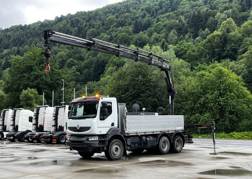 Renault Kerax 380 EEV // Skrzynia Burtowa // HIAB XS166 Hipro + Radio // Zwolnice // // - Vrachtwagen met open laadbak, Kraanwagen: afbeelding 1 Renault Kerax 380 EEV // Skrzynia Burtowa // HIAB XS166 Hipro + Radio // Zwolnice // // - Vrachtwagen met open laadbak, Kraanwagen: afbeelding 1