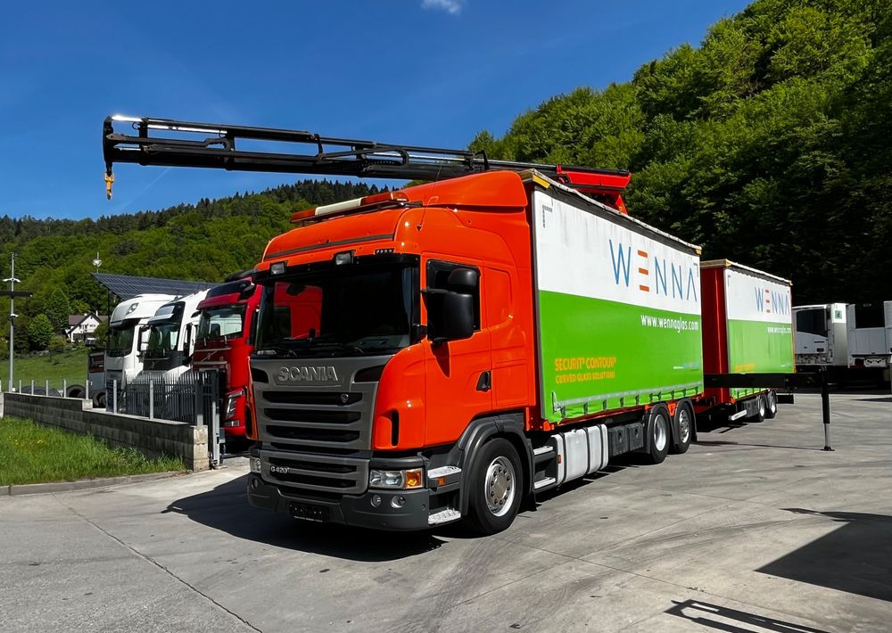 Scania G420 // Tandem // HDS Palfinger 18002 EH // Przyczepa // Oś skrętna podnoszona // Video !!! - Schuifzeilen vrachtwagen, Aanhangwagen met huif: afbeelding 1 Scania G420 // Tandem // HDS Palfinger 18002 EH // Przyczepa // Oś skrętna podnoszona // Video !!! - Schuifzeilen vrachtwagen, Aanhangwagen met huif: afbeelding 1