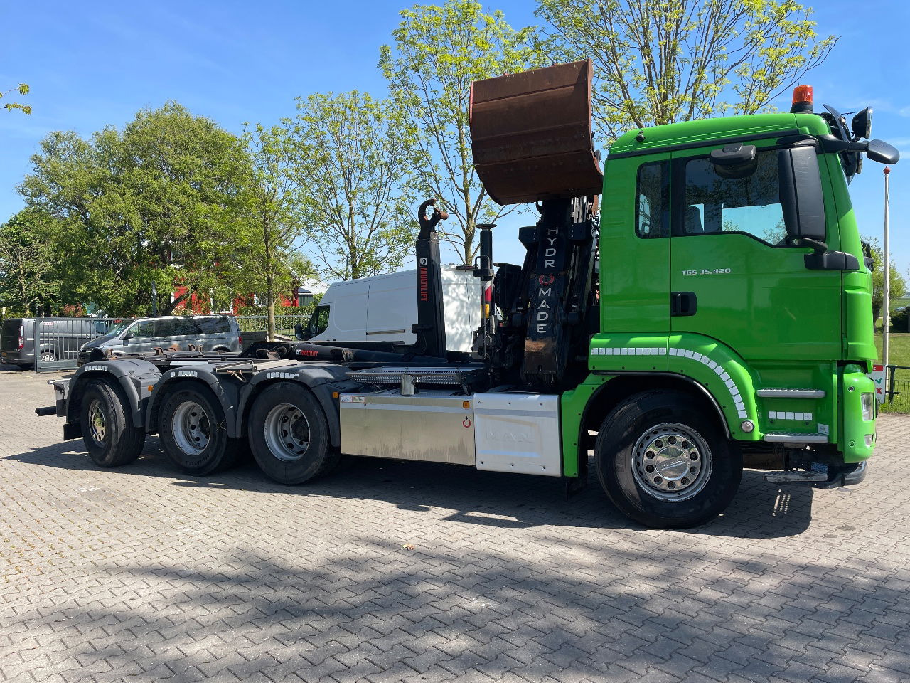 MAN TGS 35.420 met hiab 19tm Z kraan en 26t haakarm, bouwjaar 2018 - Containertransporter/ Wissellaadbak vrachtwagen, Kraanwagen: afbeelding 5 MAN TGS 35.420 met hiab 19tm Z kraan en 26t haakarm, bouwjaar 2018 - Containertransporter/ Wissellaadbak vrachtwagen, Kraanwagen: afbeelding 5
