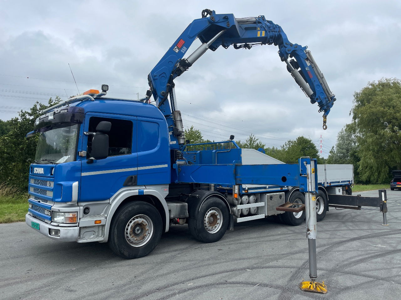 Scania P124-400 124 with hiab 550 crane with jib, excellent condition - Kraanwagen: afbeelding 1 Scania P124-400 124 with hiab 550 crane with jib, excellent condition - Kraanwagen: afbeelding 1