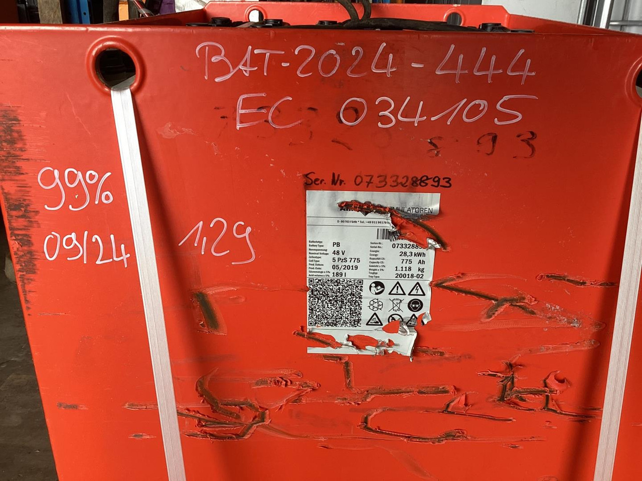 AIM 48V 5 PzS 775 - Batterij voor Intern transport: afbeelding 2 AIM 48V 5 PzS 775 - Batterij voor Intern transport: afbeelding 2