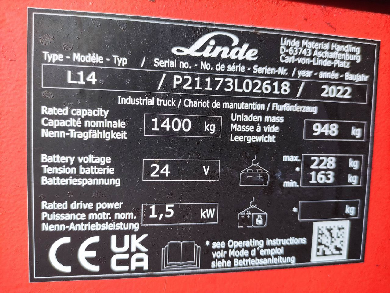 Linde L14i-1173 - Stapelaar: afbeelding 5 Linde L14i-1173 - Stapelaar: afbeelding 5