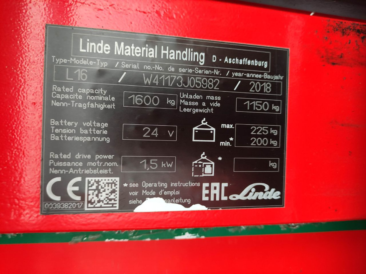 Linde L16-1173 - Stapelaar: afbeelding 5 Linde L16-1173 - Stapelaar: afbeelding 5