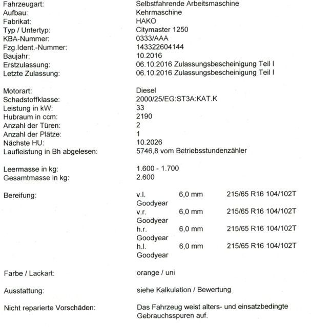 Hako Citymaster 1250 Kehrmaschine - Veegwagen: afbeelding 2 Hako Citymaster 1250 Kehrmaschine - Veegwagen: afbeelding 2