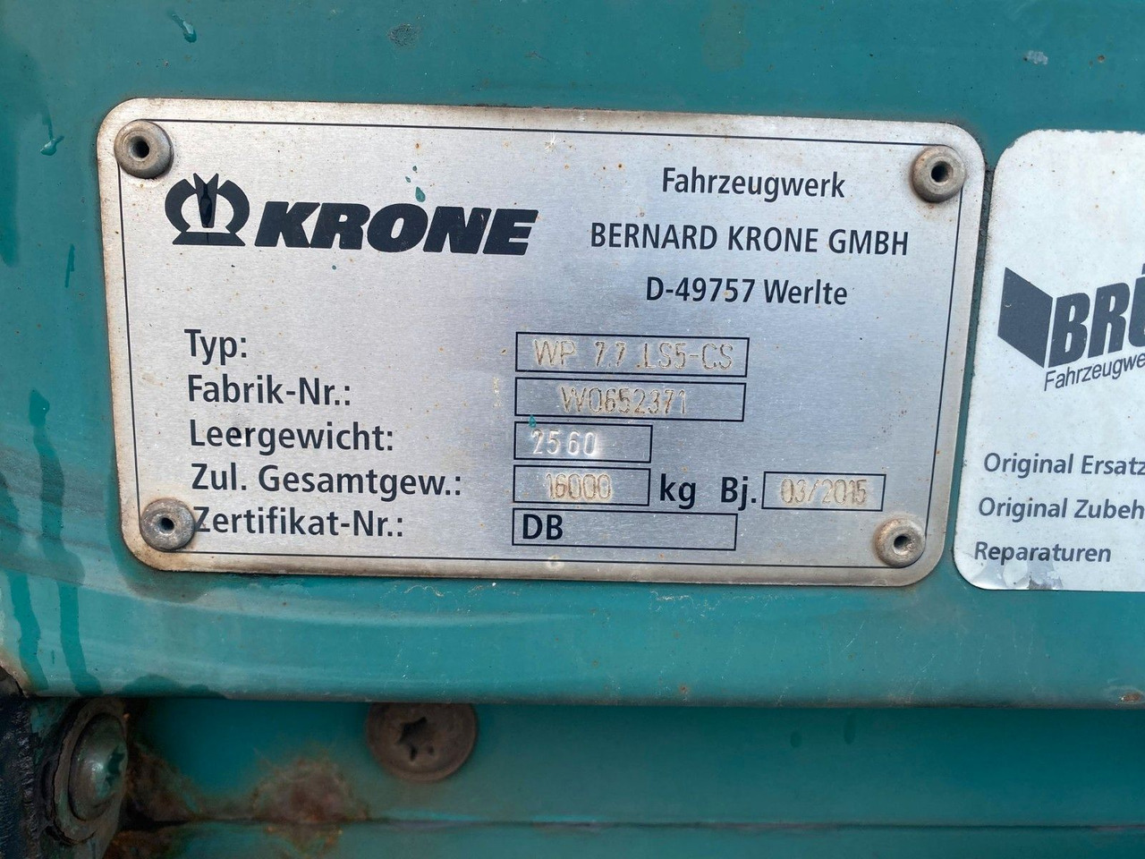 Krone WP 7.7. LS5-CS Wechselbrücke 7,82m - Containertransporter/ Wissellaadbak oplegger: afbeelding 4 Krone WP 7.7. LS5-CS Wechselbrücke 7,82m - Containertransporter/ Wissellaadbak oplegger: afbeelding 4