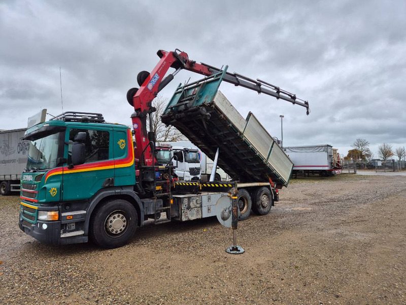 Scania P450 6x2/4 // HMF 2620 K5 // 3-way tip - Kraanwagen: afbeelding 1 Scania P450 6x2/4 // HMF 2620 K5 // 3-way tip - Kraanwagen: afbeelding 1