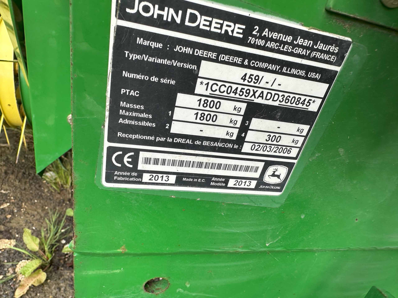 John Deere 459 baler - Vierkante balenpers: afbeelding 5 John Deere 459 baler - Vierkante balenpers: afbeelding 5