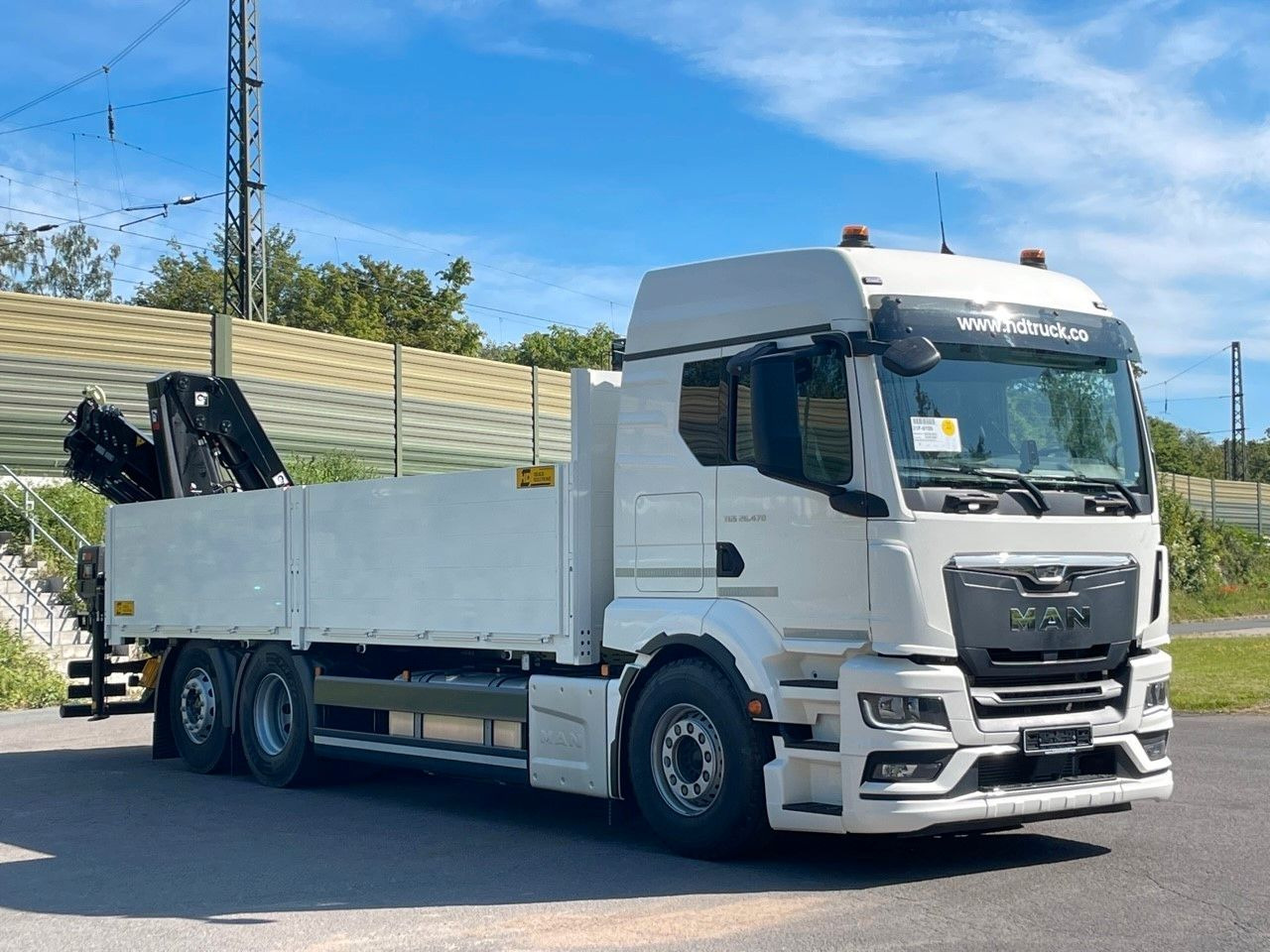 Vrachtwagen met open laadbak, Kraanwagen MAN TGS 26.480 6X2 Euro6 Retarder HIAB 228 - 4: afbeelding 13