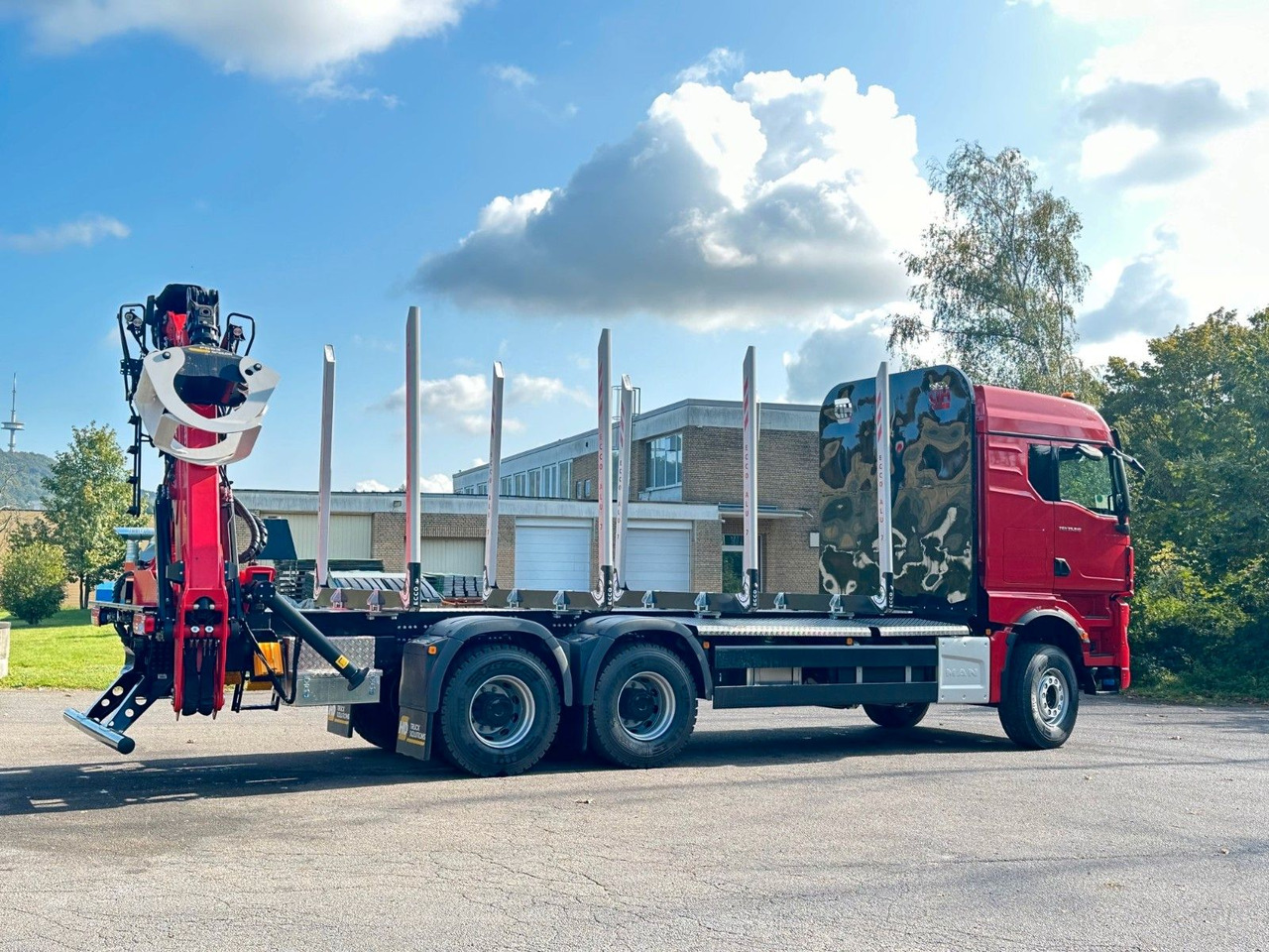 Houttransport, Kraanwagen MAN TGX 33.510 6X4 BL Euro6e  EPSILON 150 Z: afbeelding 9