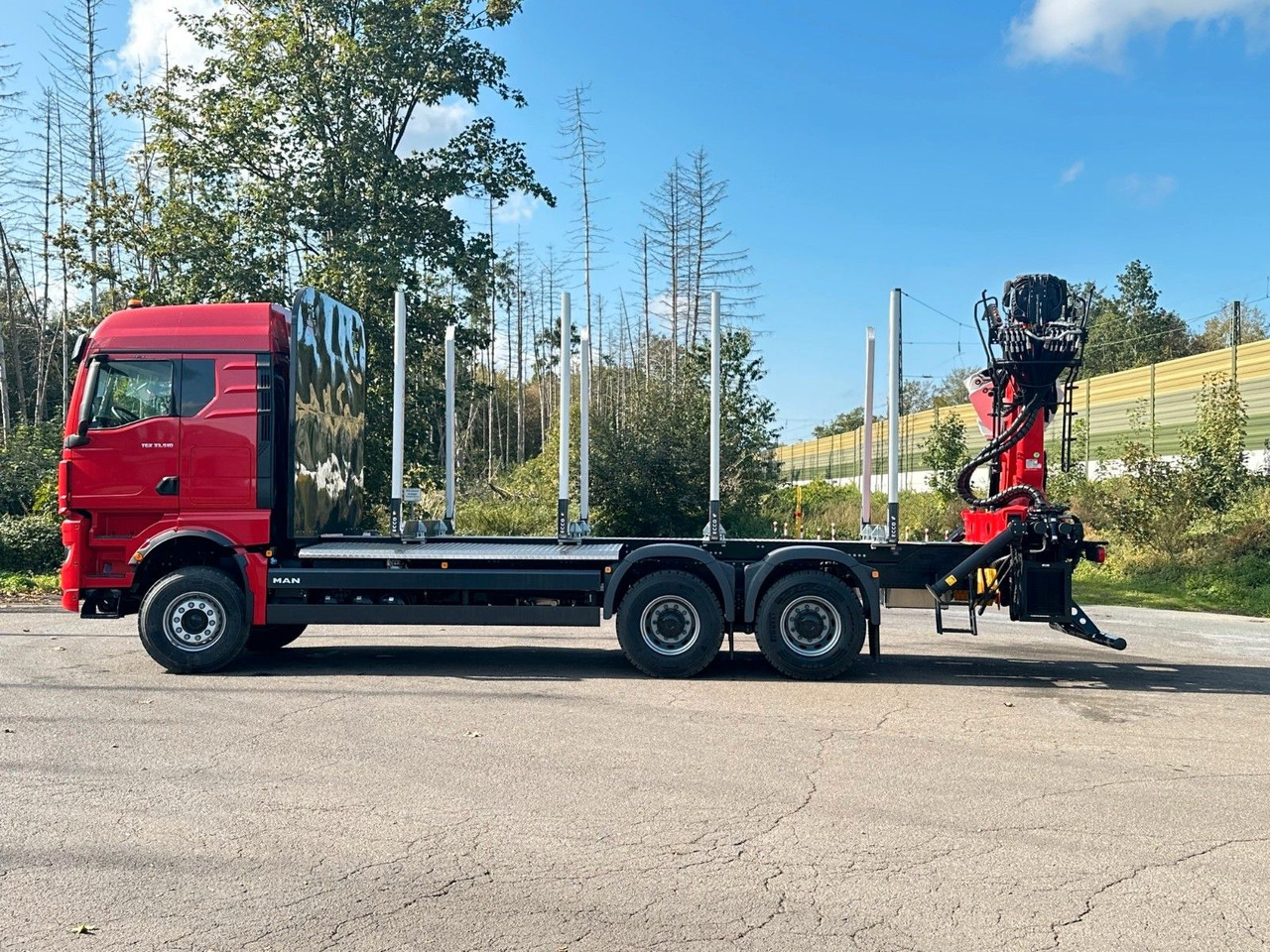 Houttransport, Kraanwagen MAN TGX 33.510 6X4 BL Euro6e  EPSILON 150 Z: afbeelding 5