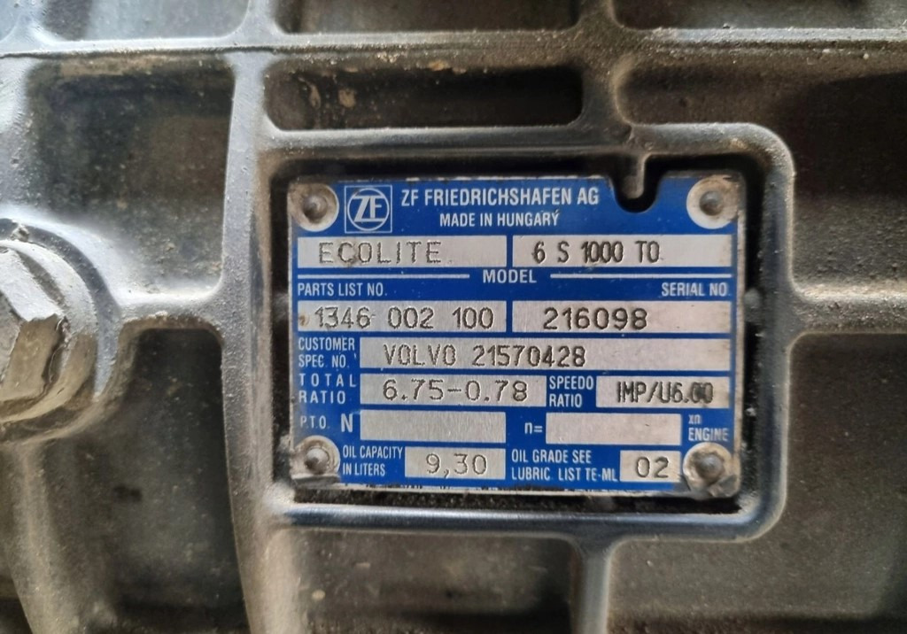ZF MANUALNA RENAULT MIDLUM DXI GAMA D VOLVO FL 6S1000 TO - Versnellingsbak: afbeelding 2 ZF MANUALNA RENAULT MIDLUM DXI GAMA D VOLVO FL 6S1000 TO - Versnellingsbak: afbeelding 2