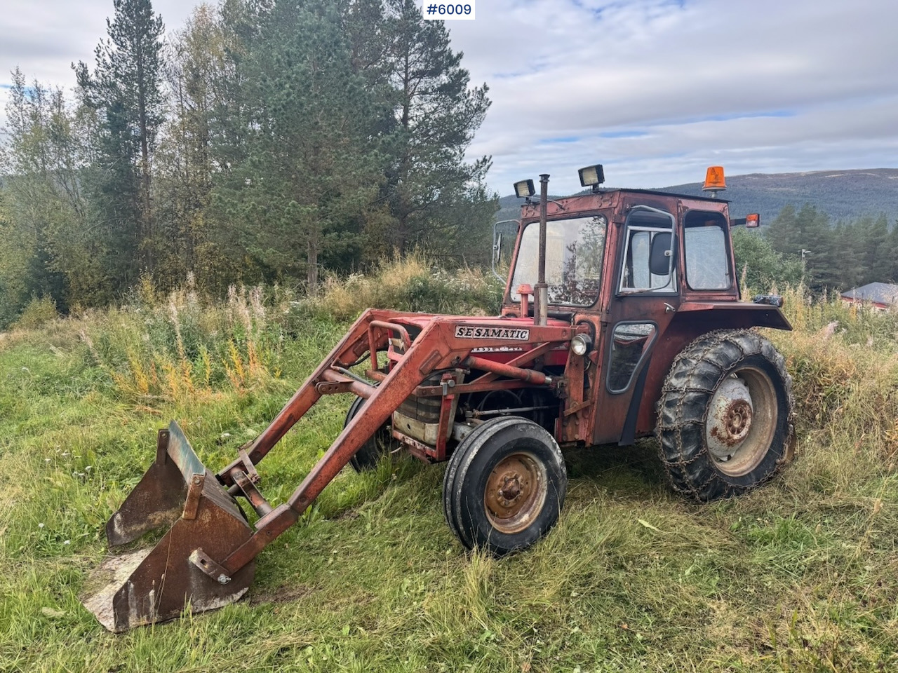 1971 Massey-Ferguson 135 incl. front loader, bucket, rear scraper, and log splitter/firewood machine - Tractor: afbeelding 3 1971 Massey-Ferguson 135 incl. front loader, bucket, rear scraper, and log splitter/firewood machine - Tractor: afbeelding 3