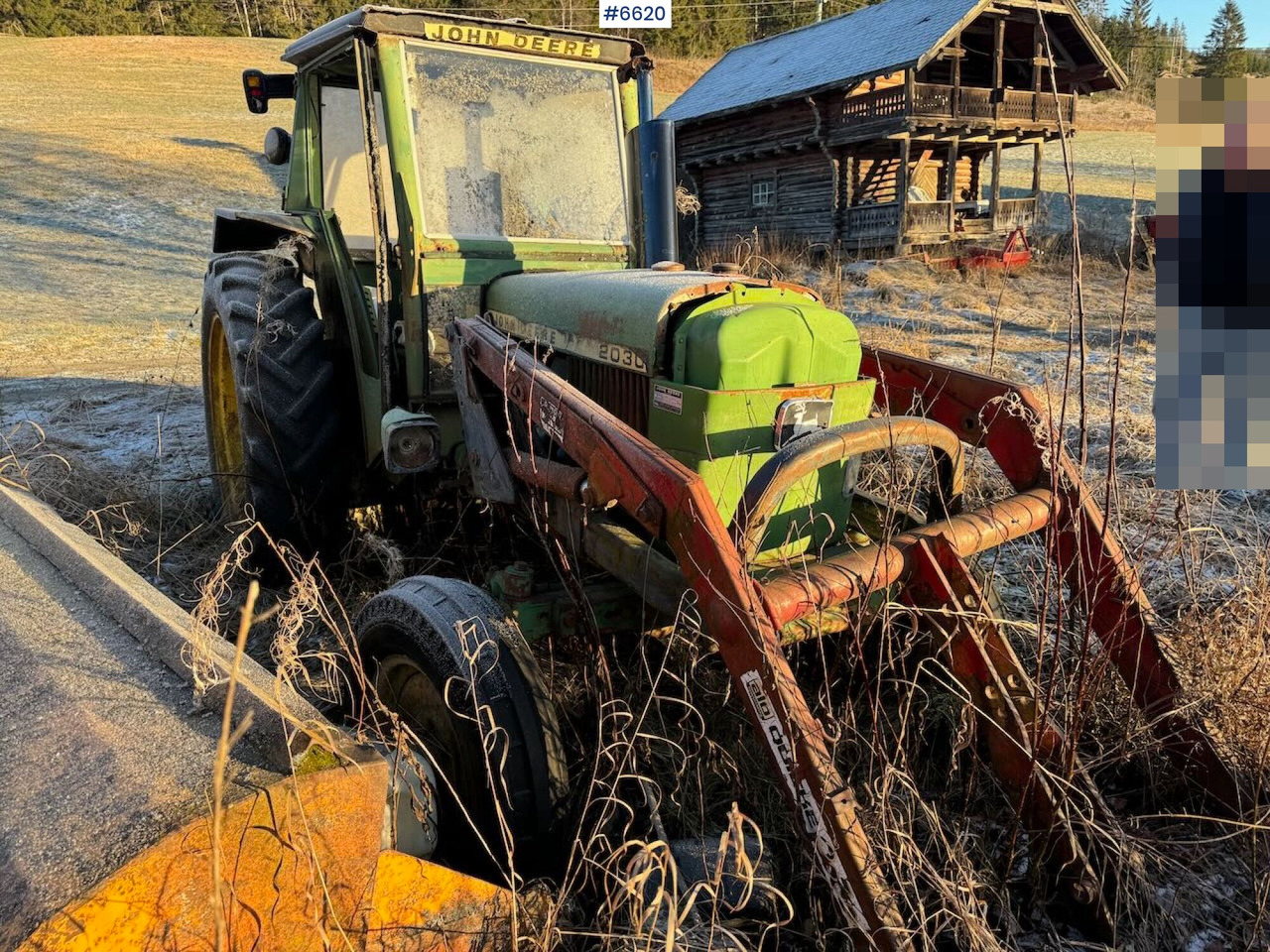 1977 John Deere 2030 w/ front loader. Repair object. - Tractor: afbeelding 5 1977 John Deere 2030 w/ front loader. Repair object. - Tractor: afbeelding 5
