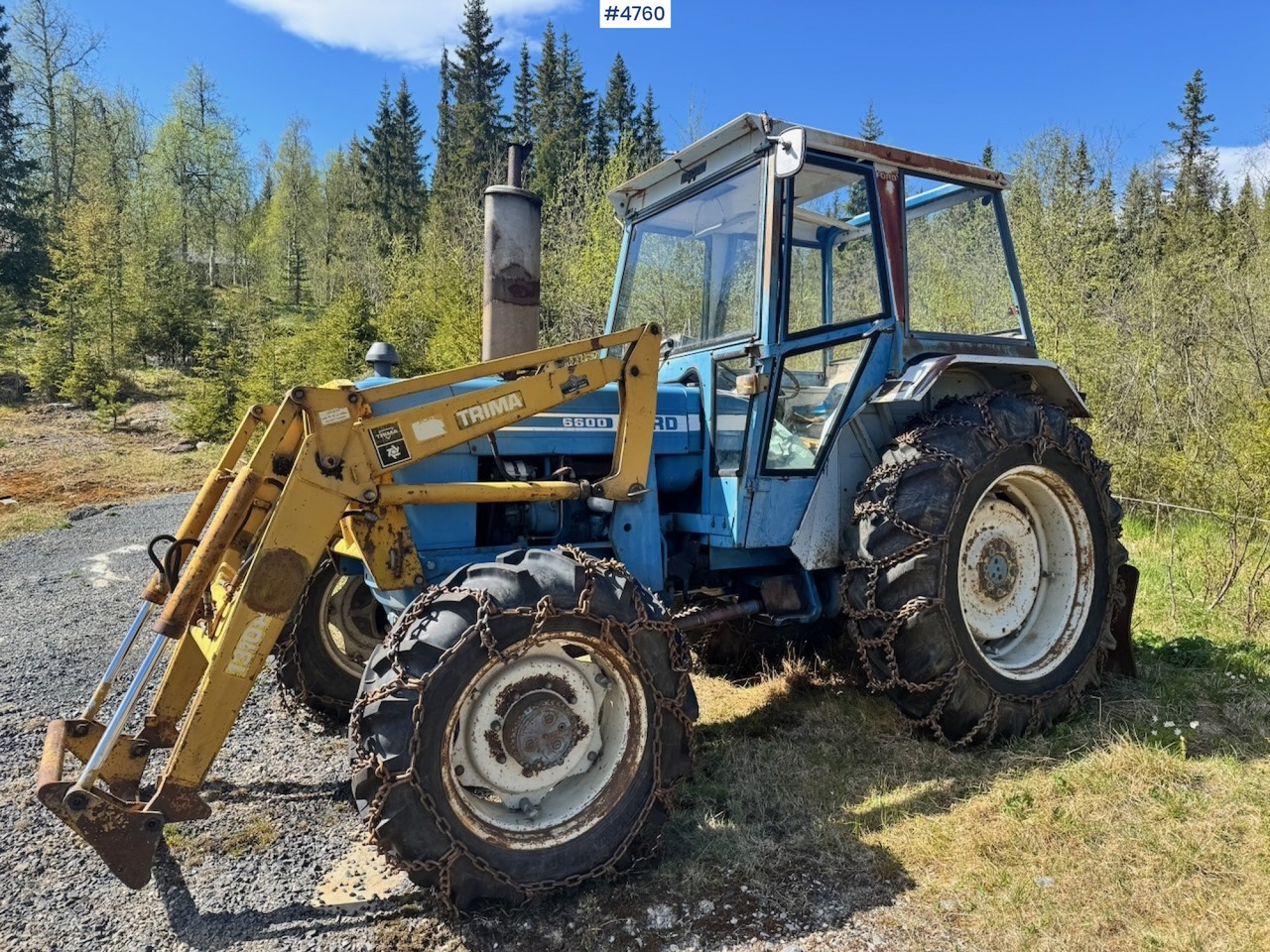1978 Ford 6600 4x4 w/ Front Loader, Bucket, Twin Wheels and Winch. - Tractor: afbeelding 3 1978 Ford 6600 4x4 w/ Front Loader, Bucket, Twin Wheels and Winch. - Tractor: afbeelding 3