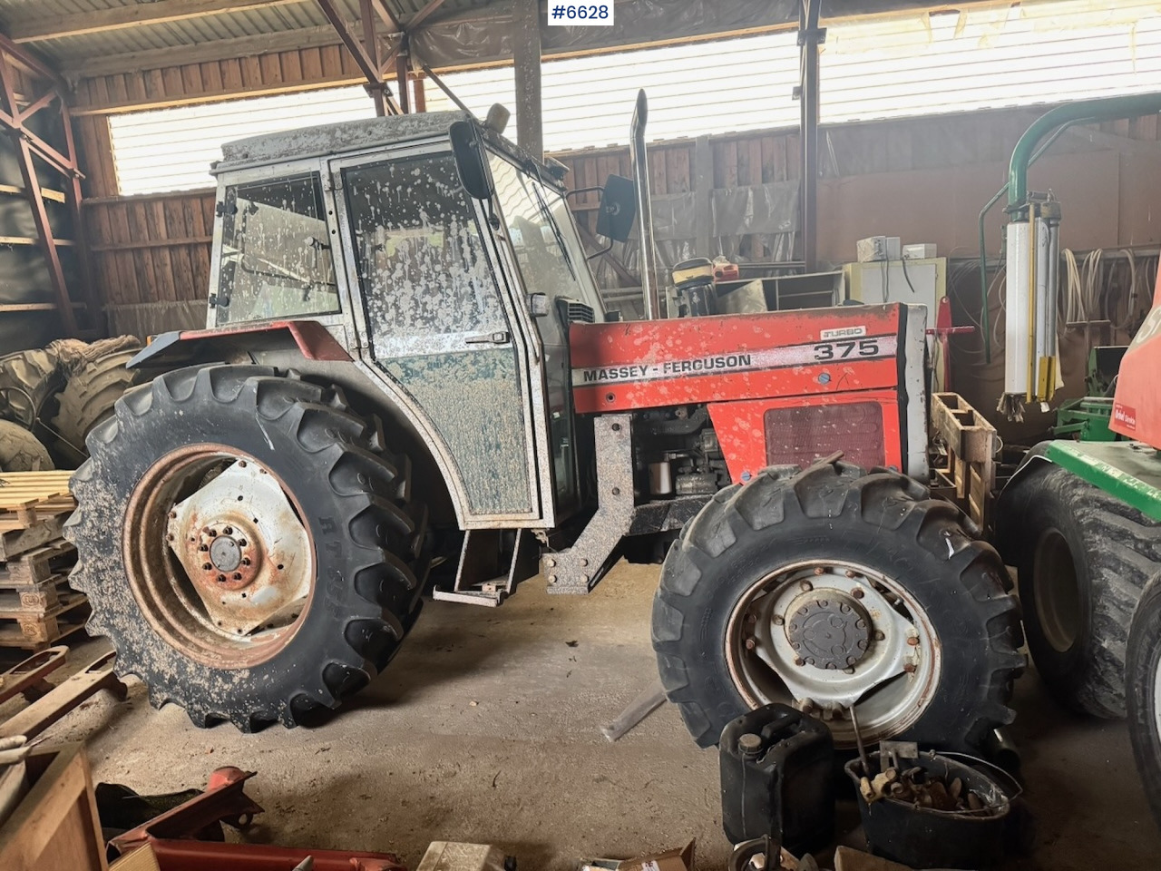1990 Massey Ferguson 375 4x4 Tractor. - Tractor: afbeelding 2 1990 Massey Ferguson 375 4x4 Tractor. - Tractor: afbeelding 2