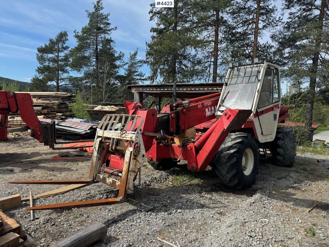 1992 Manitou MT1230 Telescopic forklift w/ pallet forks. Rep. object. - Heftruck: afbeelding 1 1992 Manitou MT1230 Telescopic forklift w/ pallet forks. Rep. object. - Heftruck: afbeelding 1