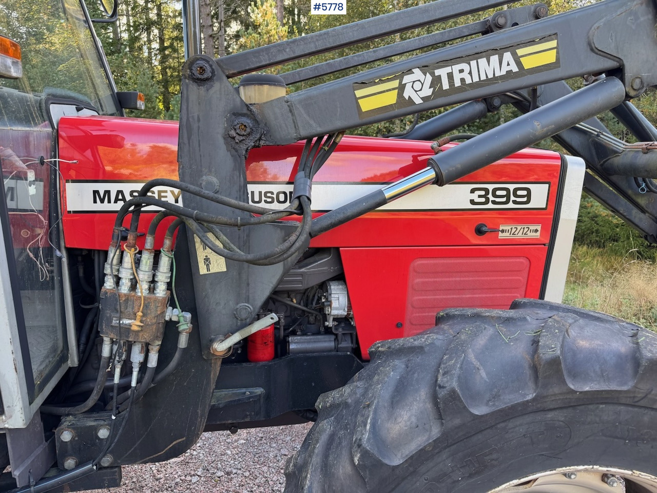 1995 Massey Ferguson 399 w/ front loader. - Tractor: afbeelding 3 1995 Massey Ferguson 399 w/ front loader. - Tractor: afbeelding 3