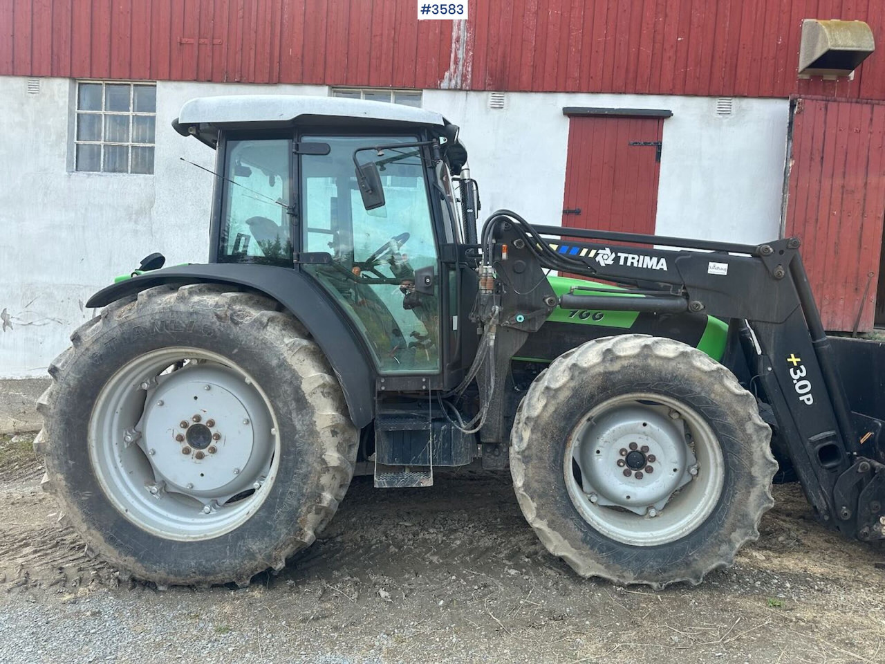 2008 Deutz-Fahr Agrofarm 100 traktor w/ Trima Front loader. See hours! - Tractor: afbeelding 2 2008 Deutz-Fahr Agrofarm 100 traktor w/ Trima Front loader. See hours! - Tractor: afbeelding 2
